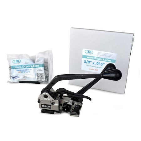 Idl Packaging 5/8" Polyester Strapping Kit, 200 Ft., Combination Tool CM.PSK.58.200